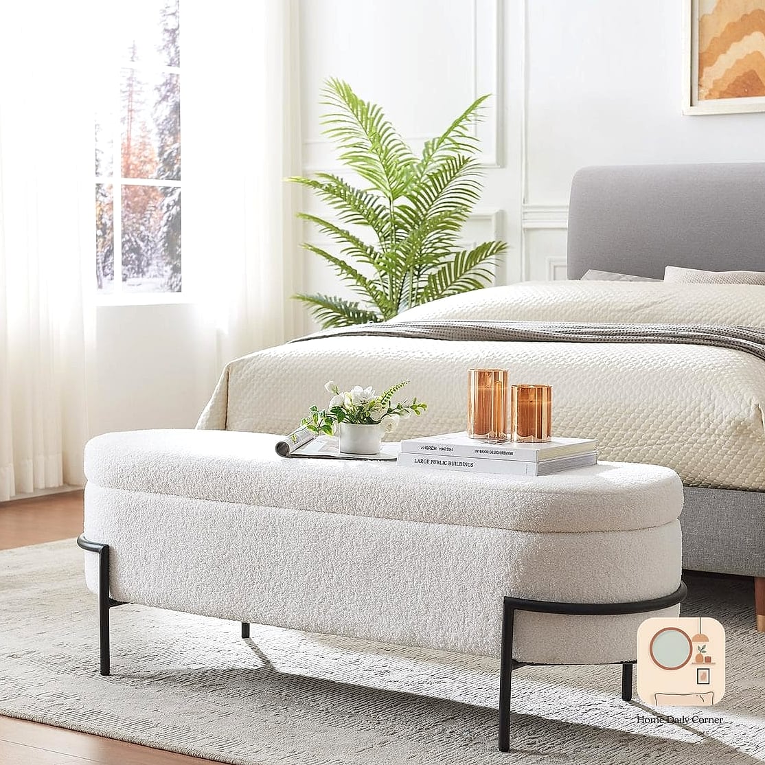 Add a Bench or Ottoman at the Foot of the Bed
