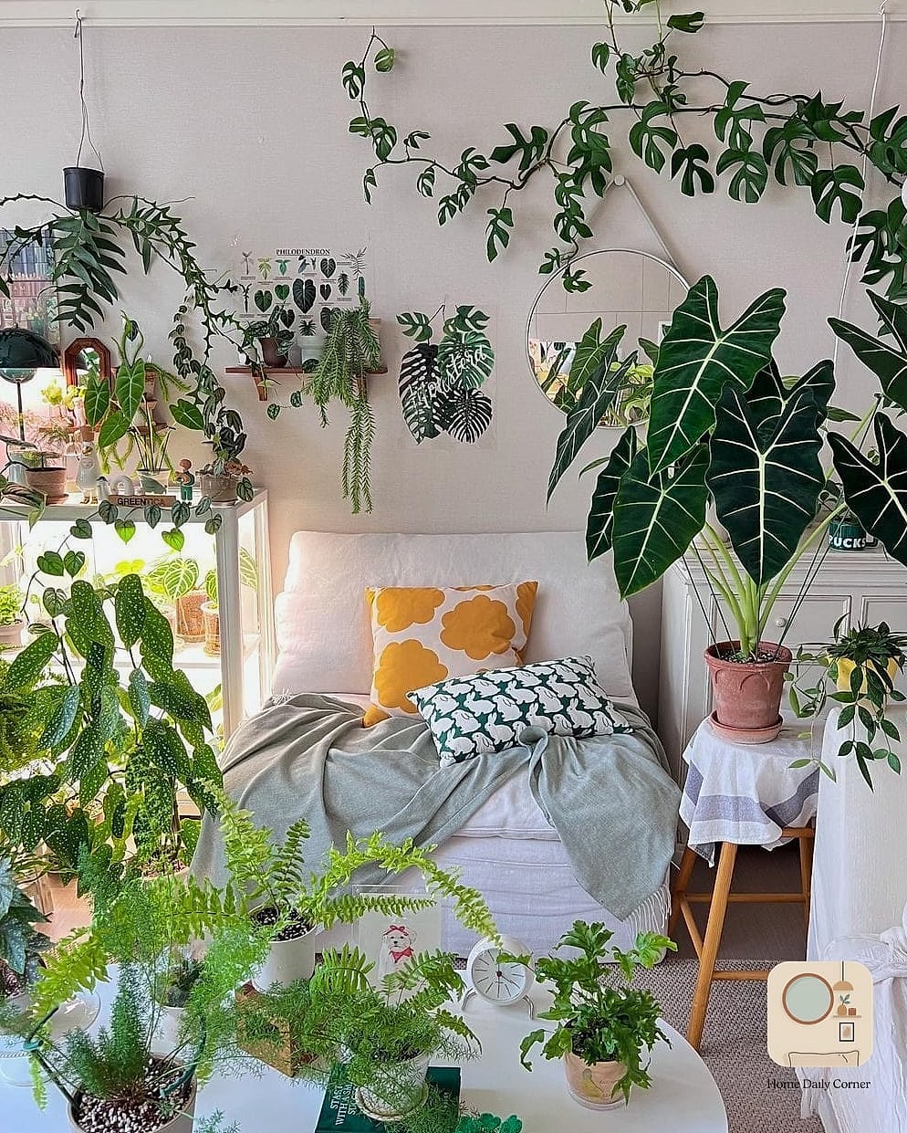 Adding Greenery to Soften a Sparse Room