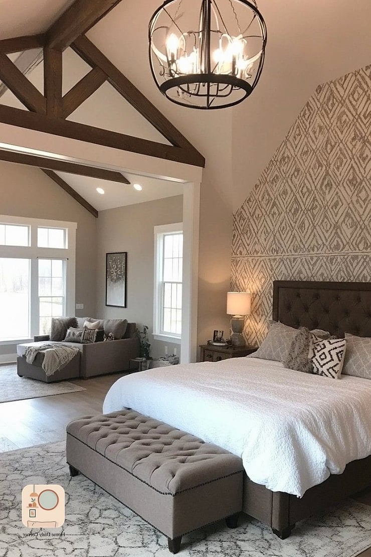 Adding a Textured Upholstered Headboard