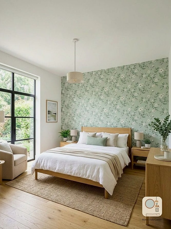 Add Removable Wallpaper on One Wall