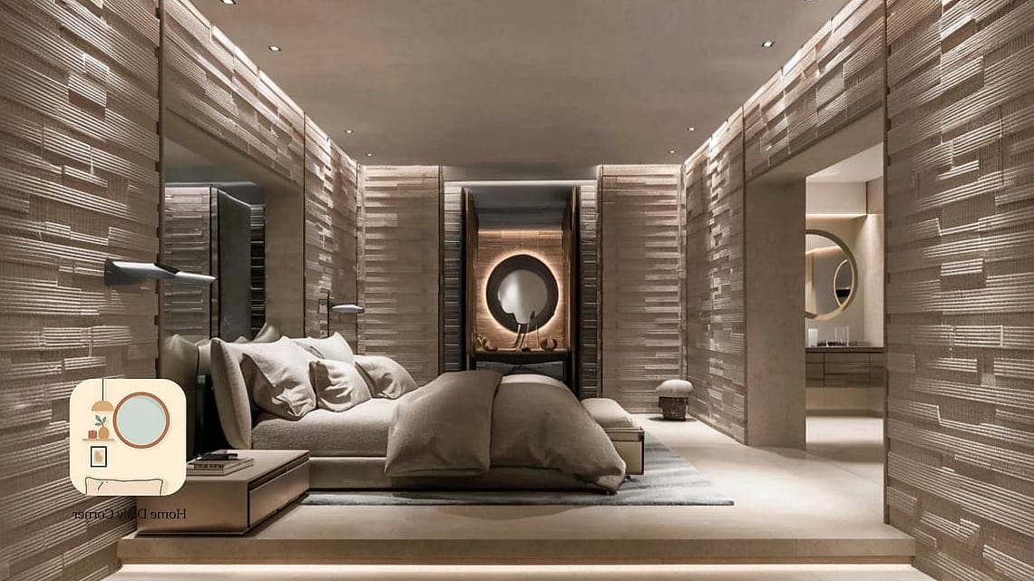 Add a Textured Area Rug Under the Bed