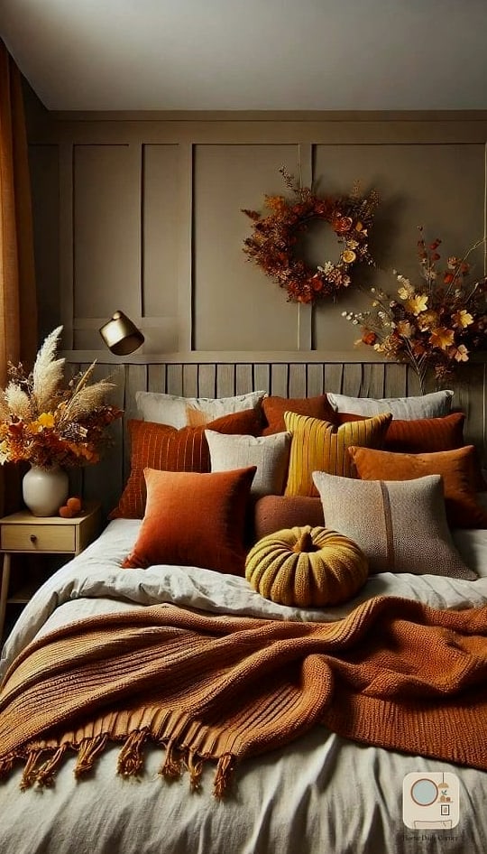 18 Fall Bedroom Decor Concepts That Are Actually Achievable on a Budget 8 Add a Textured Wool or Cable-Knit Bench