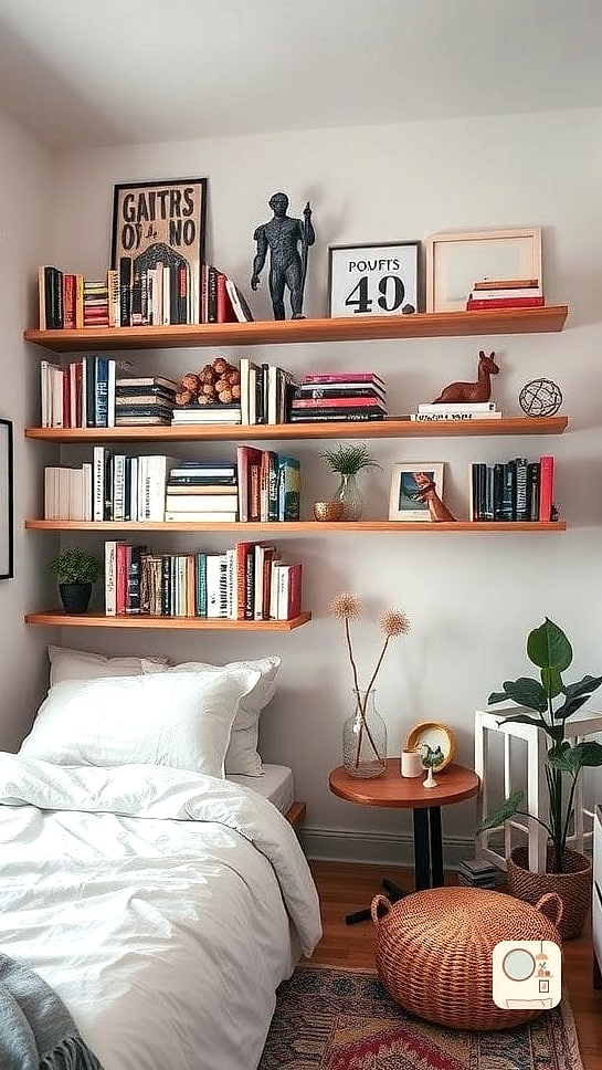 27 Creative Small Bedroom Ideas Ideas You Haven't Seen Before 26 Add Under-Shelf Lighting