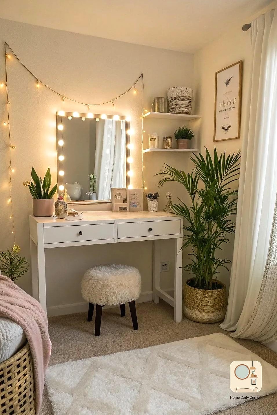 Add a Vanity or Small Desk for Multi-Use Space