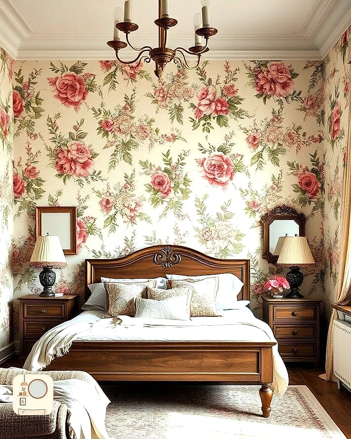 Add a Vintage-Inspired Wallpaper