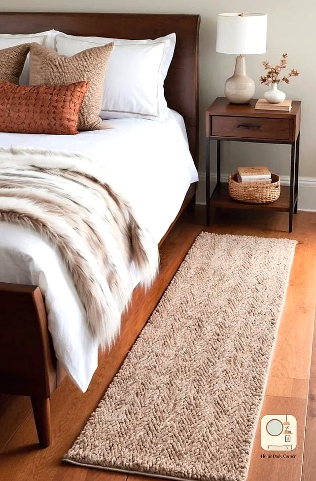 Add a Woven Rug to Ground the Space