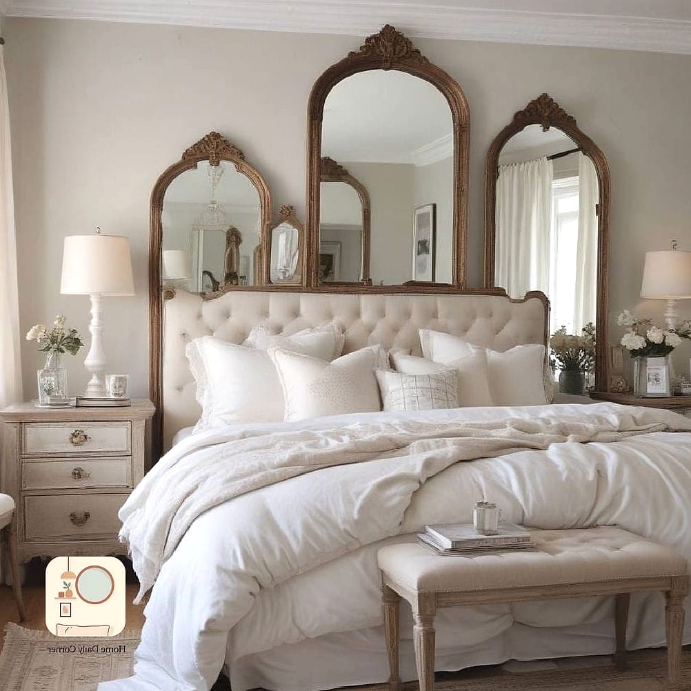 Antique Mirror Leaning Against the Wall