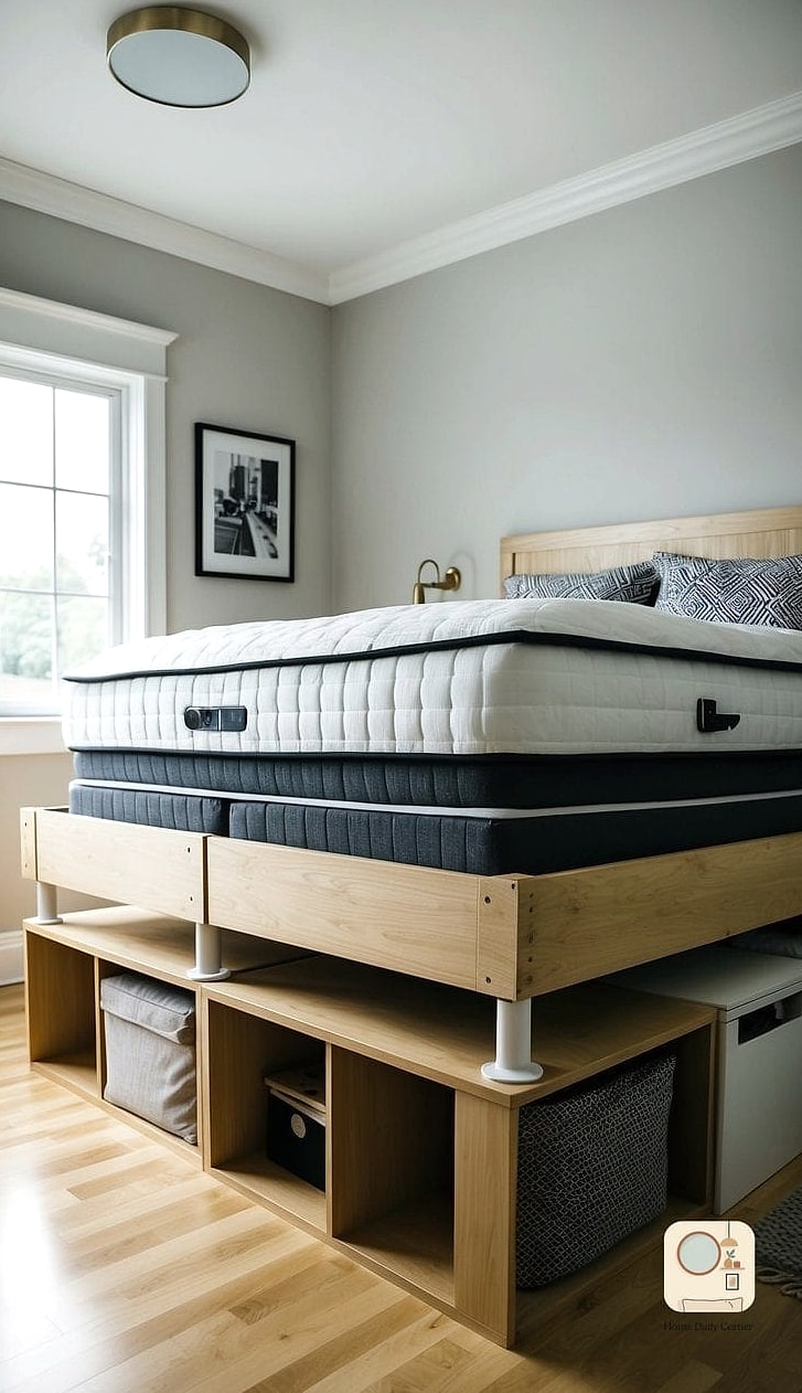 Bed Risers for Instant Storage
