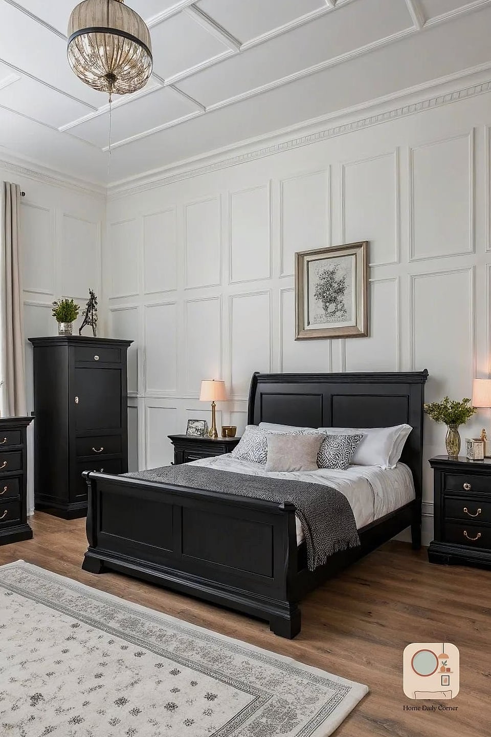 9 Black And White Bedroom Ideas Inspiration Boards You'll Want to Copy 8 Black Furniture Against a Soft White Backdrop