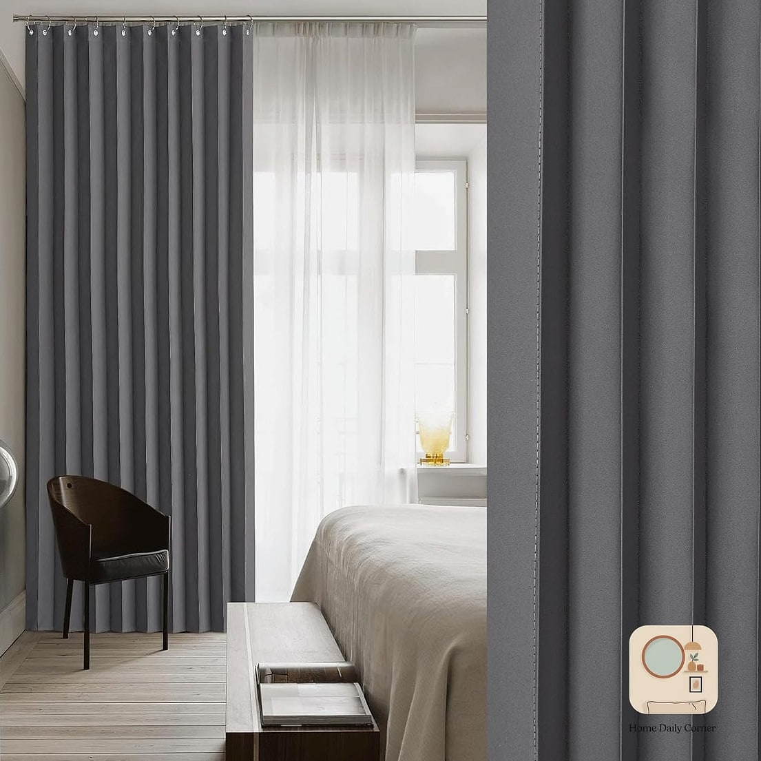 Blackout Curtains in Soft, Muted Tones