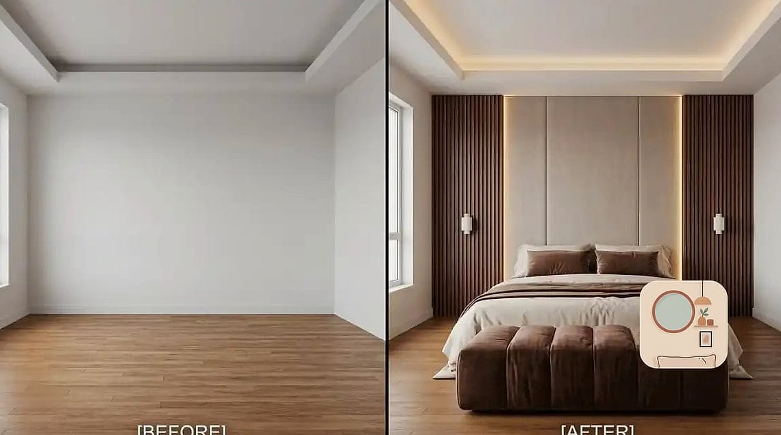 13 Bedroom Interior Before and After Transformations to Inspire 13 Blank Slate New Build Gets Personality and Warmth