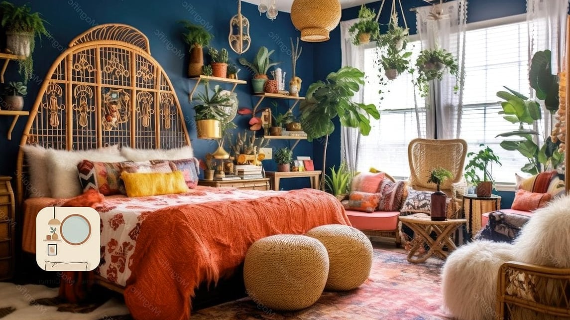 20 Eclectic Bedroom Looks We're Obsessed With This Year 14 Bohemian Plant Corner