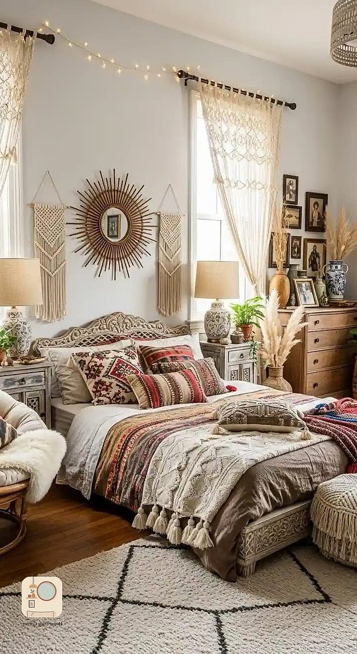 10 Small Master Bedrooms Decor Inspiration Boards You'll Want to Copy 6 The Boho Layered Board
