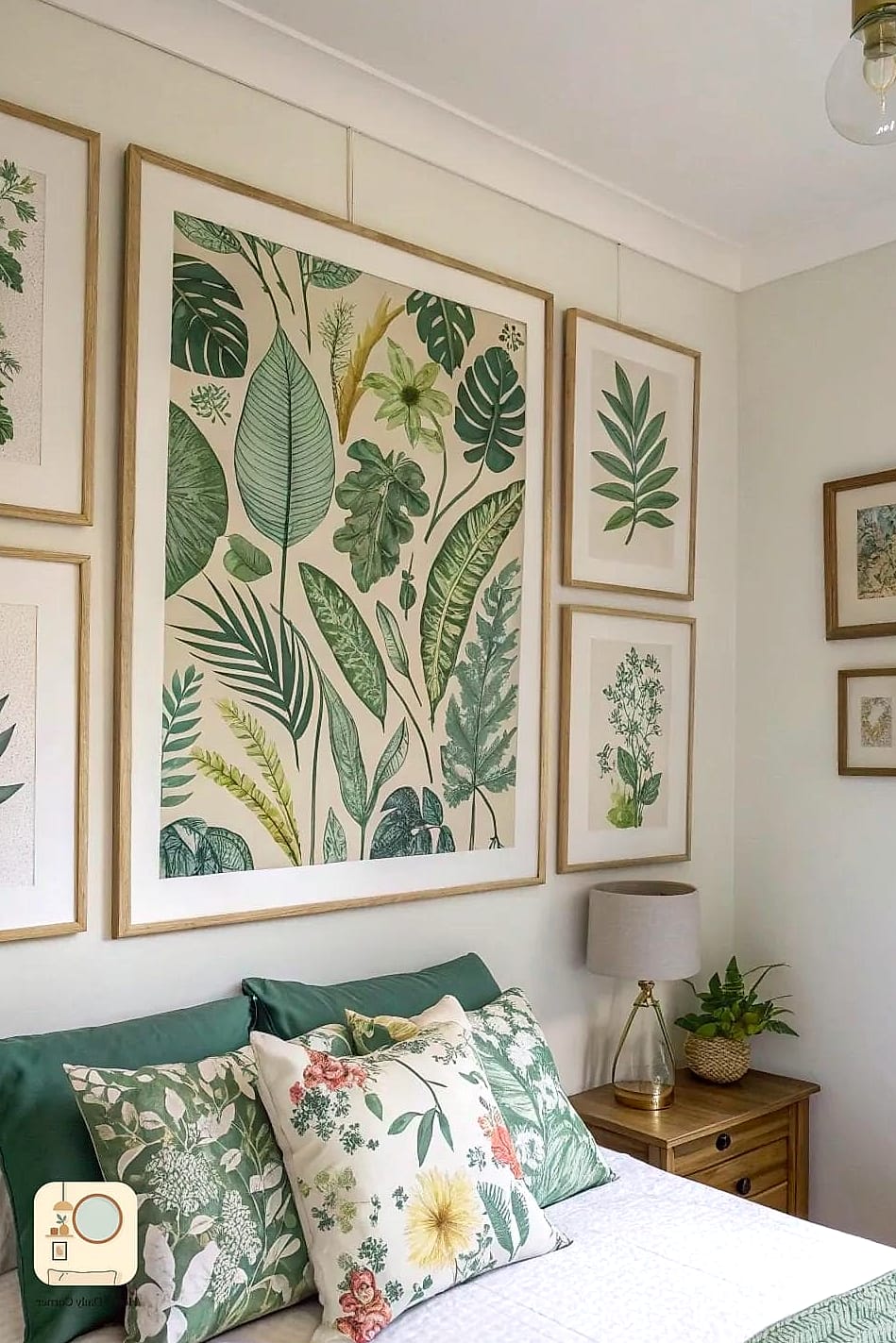 22 Stunning Bedroom Wall Decor Ideas Ideas for Every Budget 10 Botanical Prints in a Grid