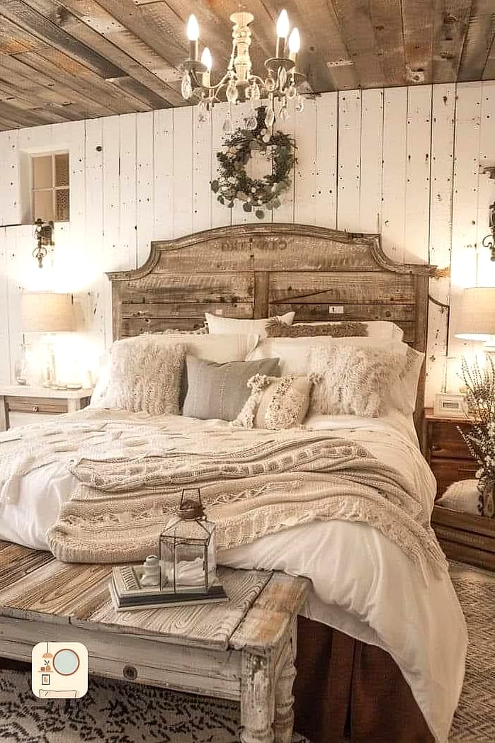 Bring In a Weathered Wood Headboard