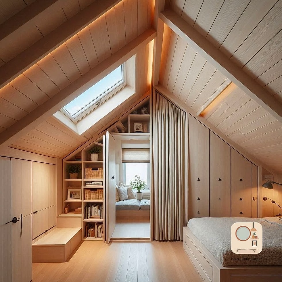 13 Attic Bedroom Ideas Designs That Maximize Style and Function 4 Build Custom Storage Into the Knee Walls