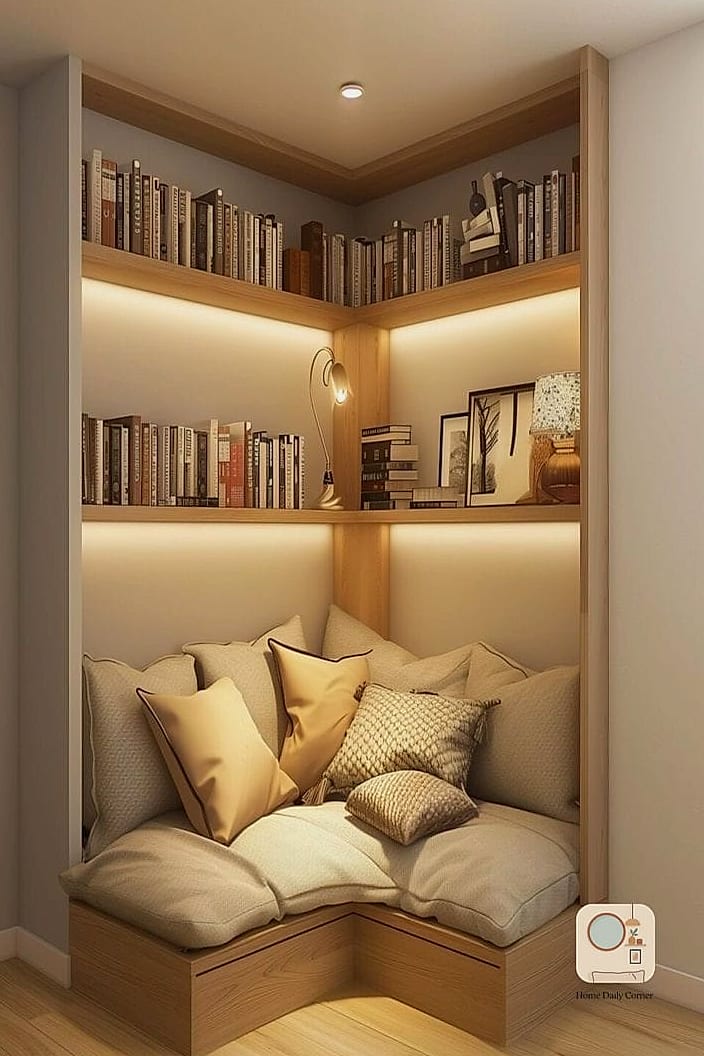 Build a Reading Nook Shelf Corner