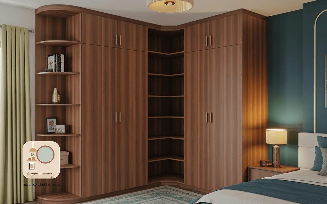 Built-In Cupboard with Open Shelving Center