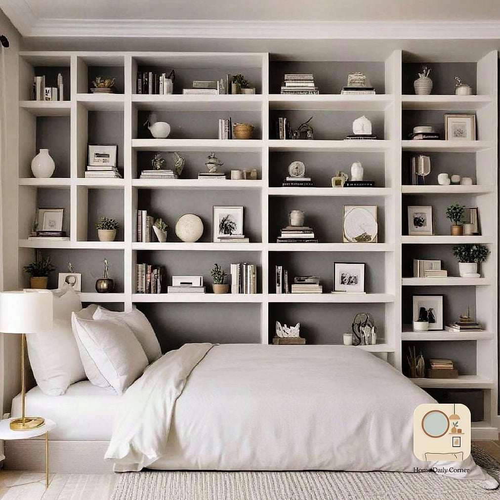 Built-In Look Shelving with Freestanding Units