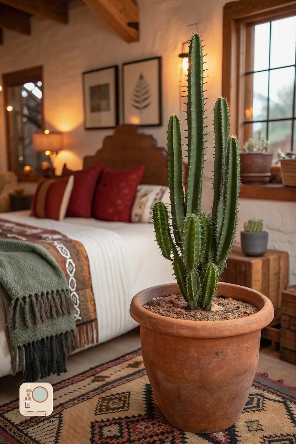 25 Western Bedroom Decor Looks We're Obsessed With This Year 16 Cactus and Desert Plant Styling