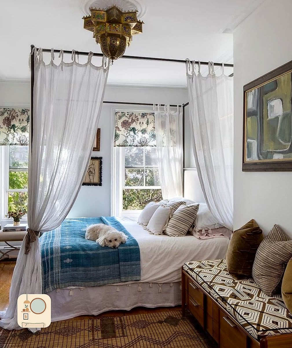 20 Eclectic Bedroom Looks We're Obsessed With This Year 8 Canopy Bed Without the Fuss