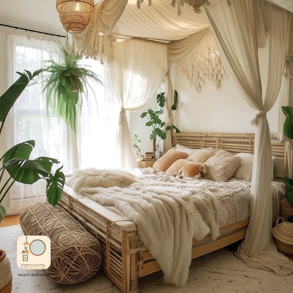Canopy Bed Frame or Draped Fabric