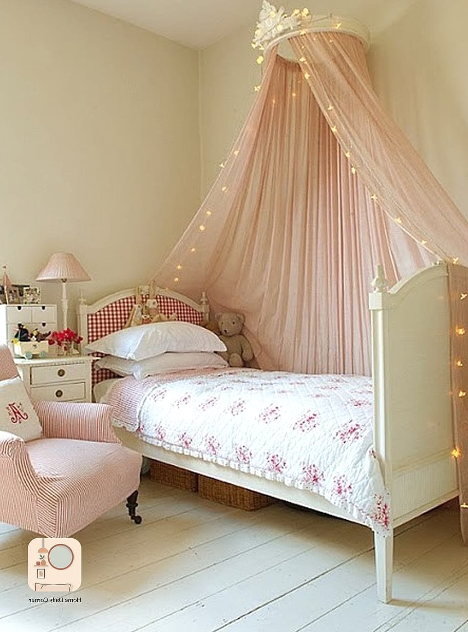 16 Kids Bedroom Decor Ideas From Homes We Absolutely Love 10 A Canopy Bed Without the Fuss