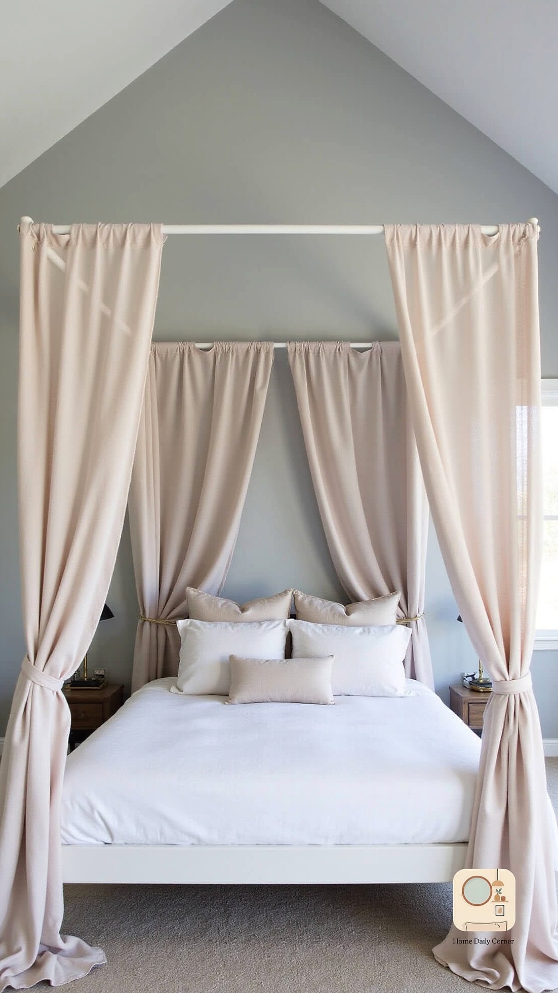 Canopy or Draped Fabric Above the Bed