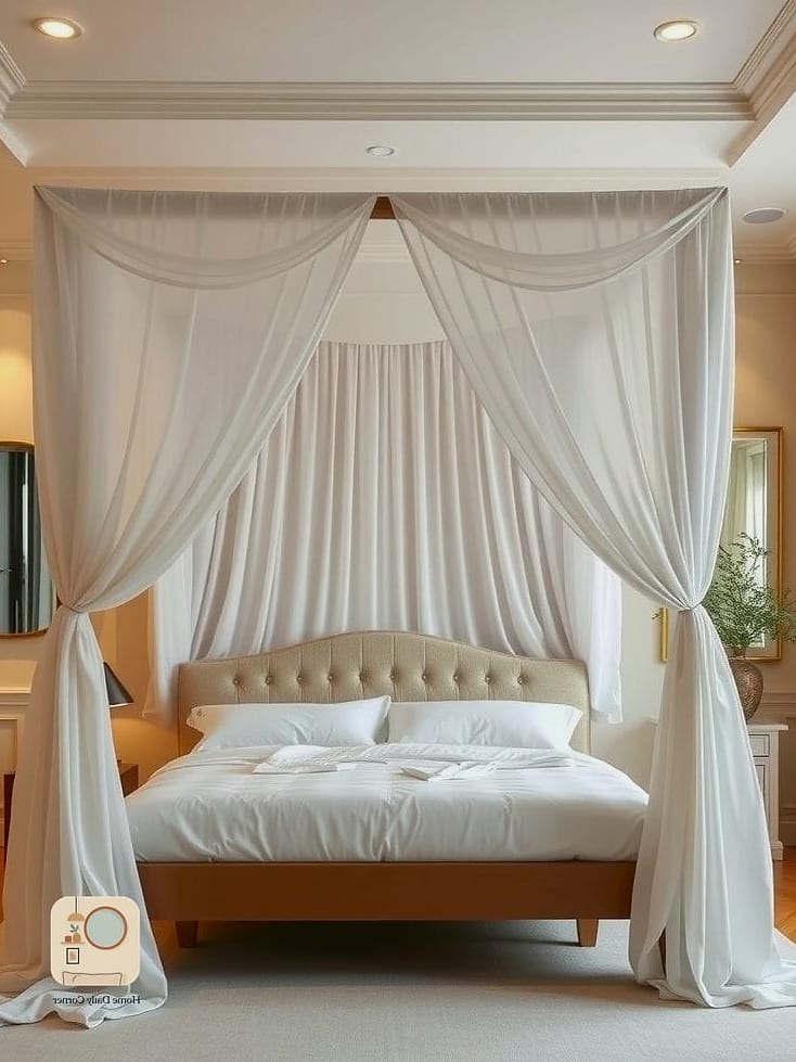 A Canopy or Draped Bed Frame