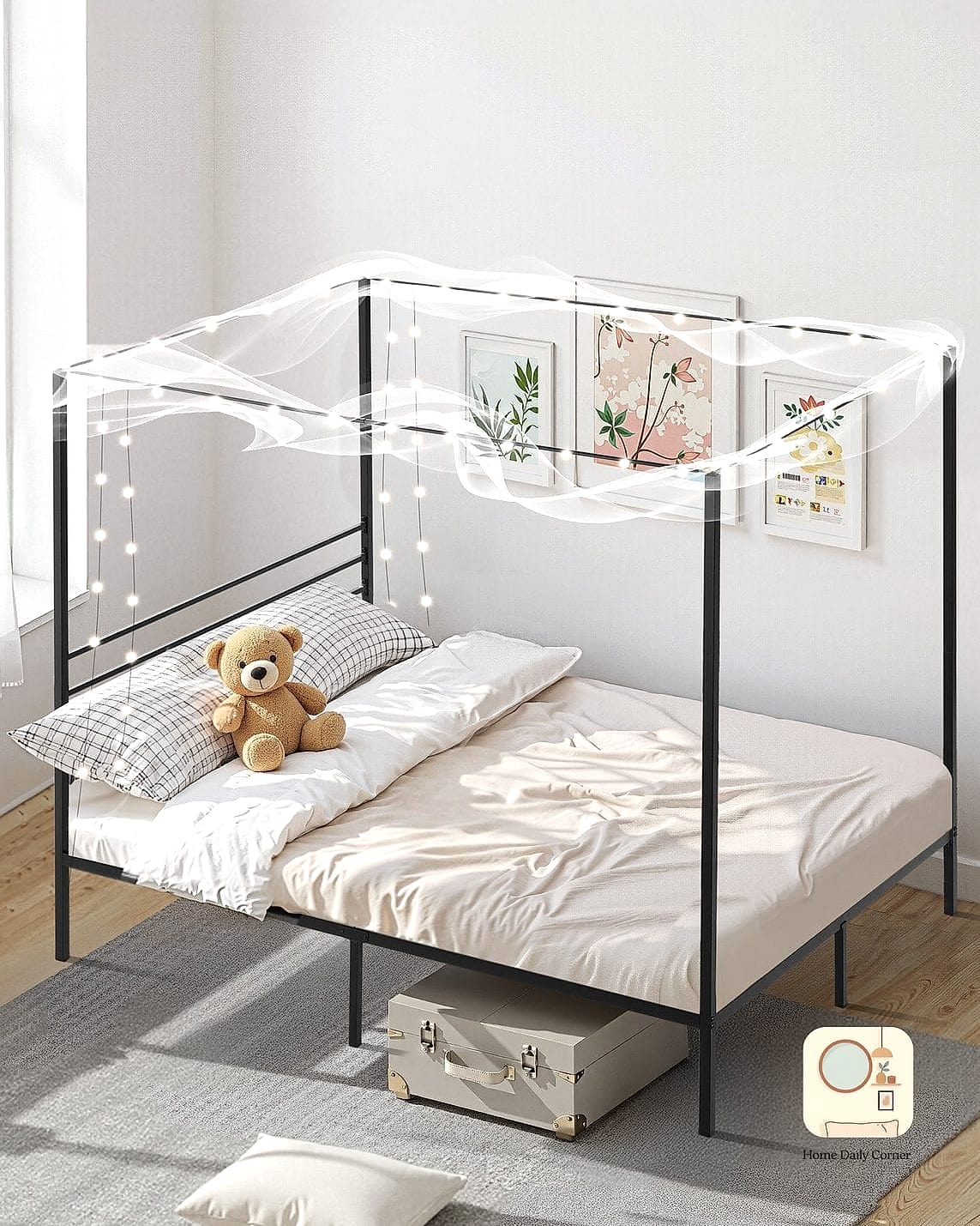 12 Metal Bed Frame Bedroom Ideas Ideas That Are Both Stylish and Practical 7 Canopy Metal Frame Without the Bulk