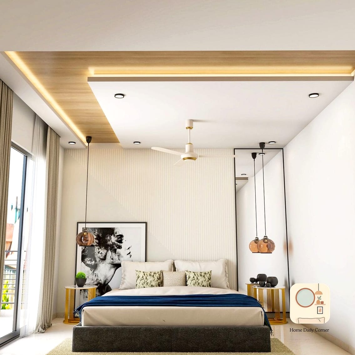Ceiling and Wall Wallpaper Moments