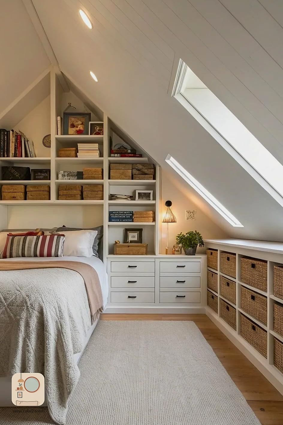 13 Attic Bedroom Ideas Designs That Maximize Style and Function 8 Choose a Freestanding Wardrobe Over a Built-In Closet