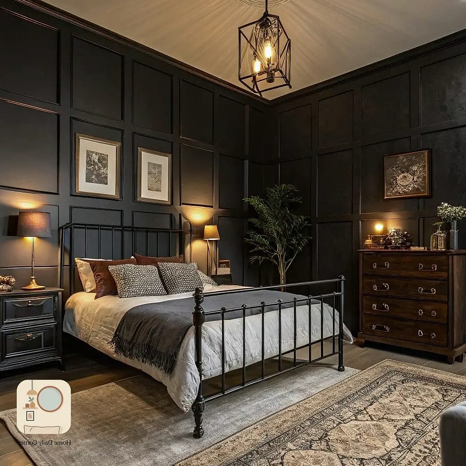 14 Mens Bedroom Decor Ideas to Upgrade Your Home This Weekend 7 Choose a Moody, Grounded Color Palette
