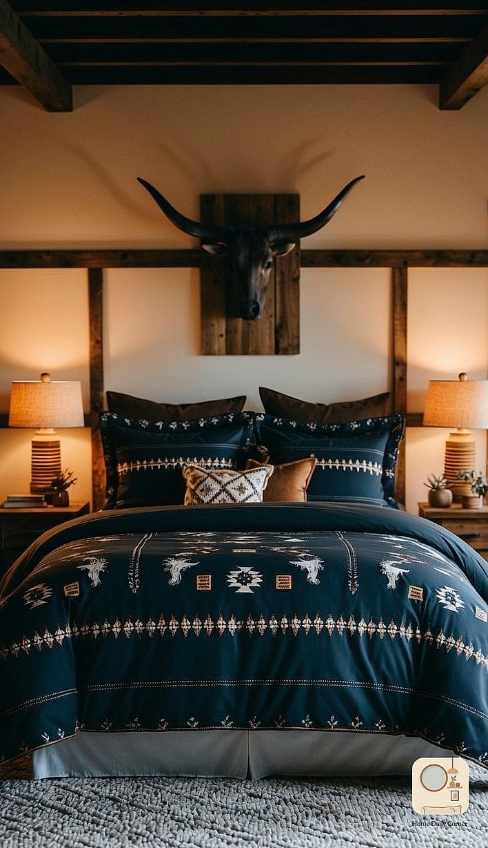 25 Western Bedroom Decor Looks We're Obsessed With This Year 26 Chunky Knit Throw in Oatmeal Tones