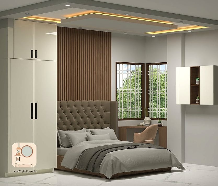 Classic Hinged Wardrobe with Wood Paneling