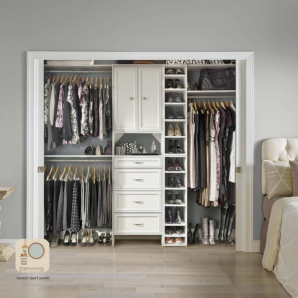 Closet Organization Systems Visible Through Open Shelving