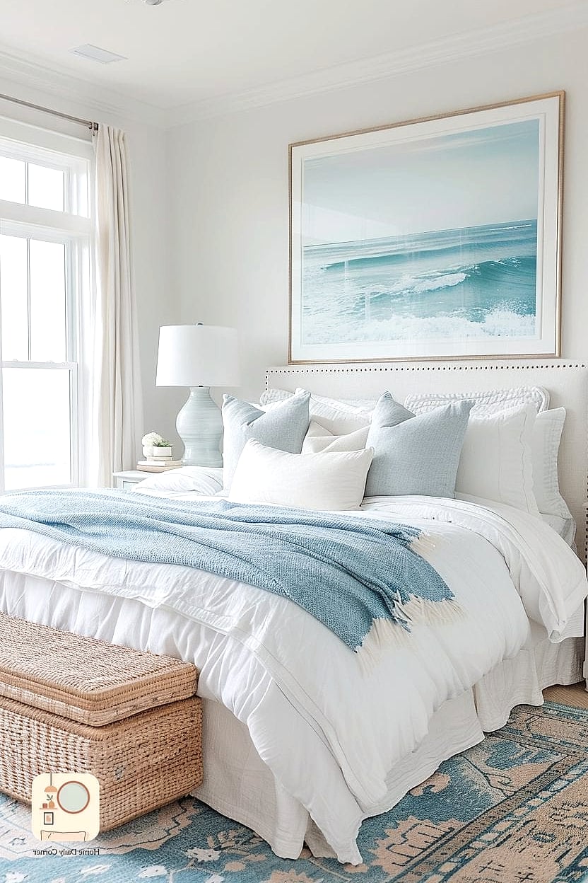 17 White Room Decor Bedroom Before and After Transformations to Inspire 13 Coastal White Bedroom by the Window