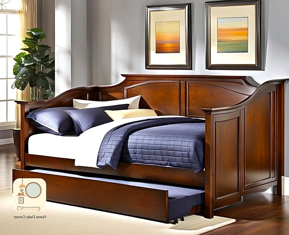 Convertible Day Bed with Pull-Out Storage Drawers