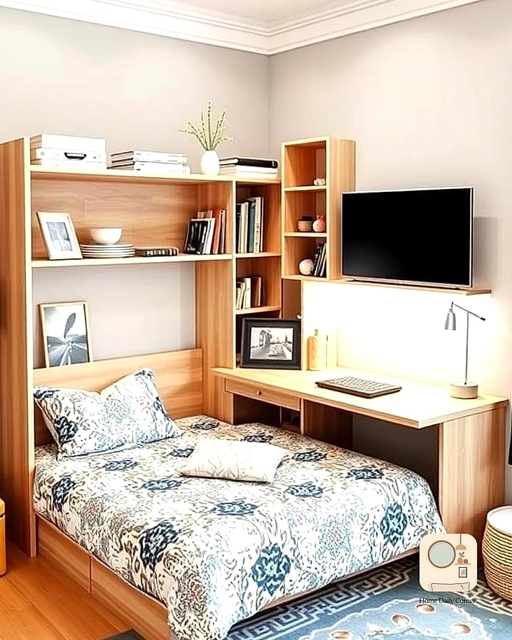 Corner TV Unit for Small Bedrooms