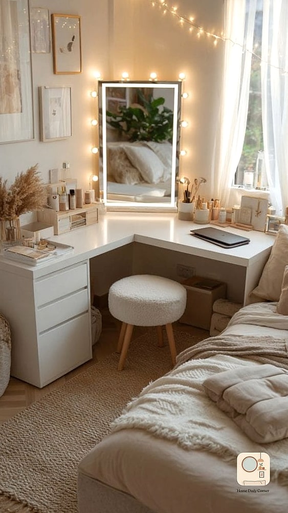 Corner Vanity Setup