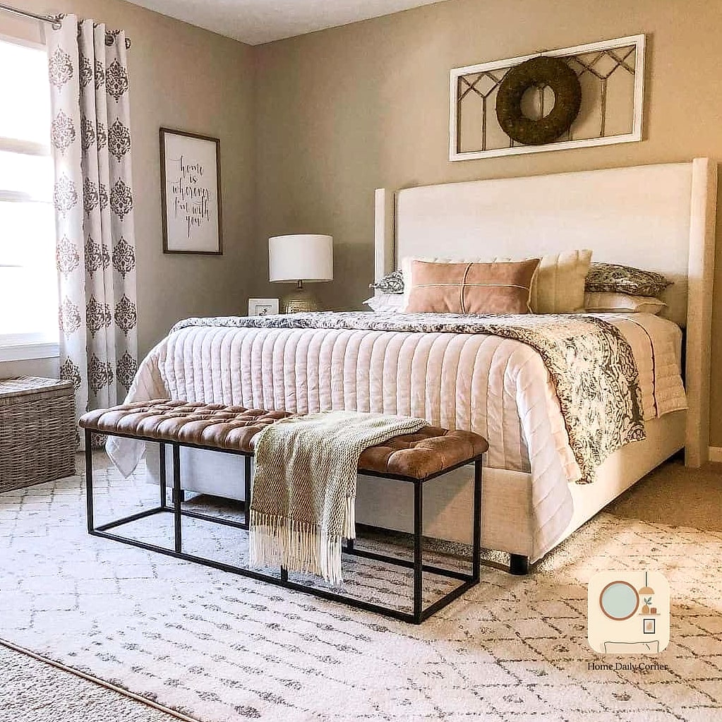 A Cozy Bench at the Foot of the Bed