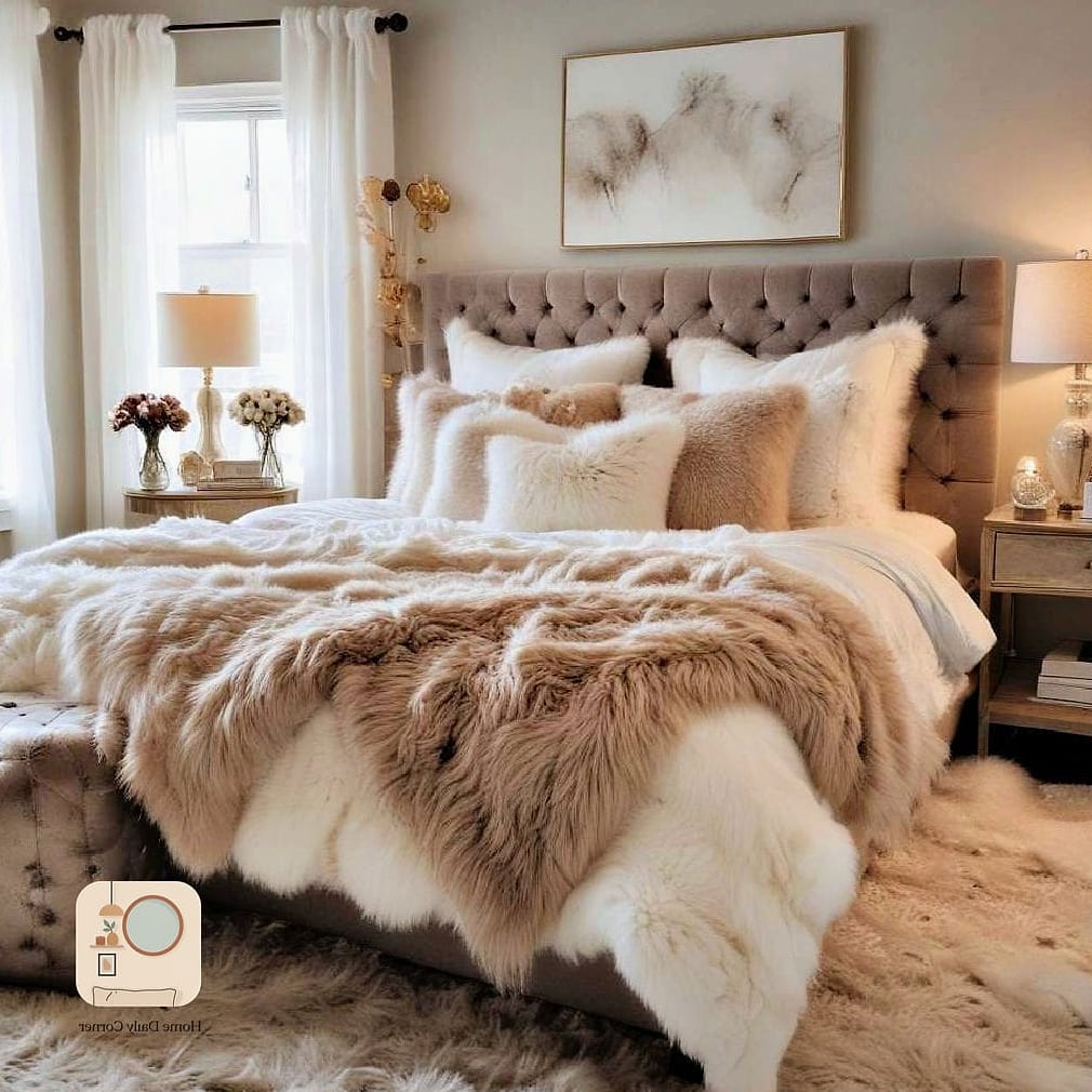 A Cozy Faux Fur or Sheepskin Accent