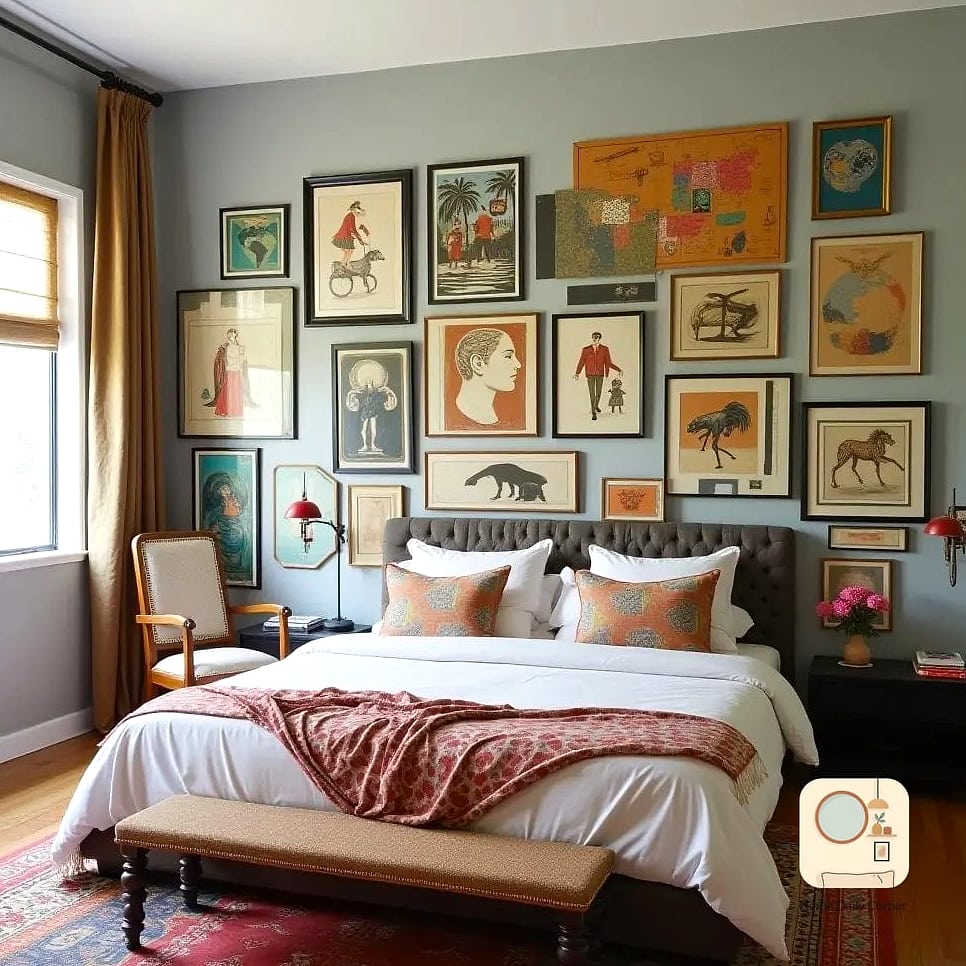 Create a Gallery Wall Above the Bed