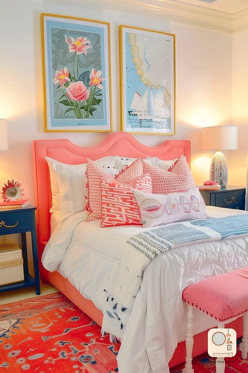 Create a Preppy Gallery Wall With Ribbon Frames