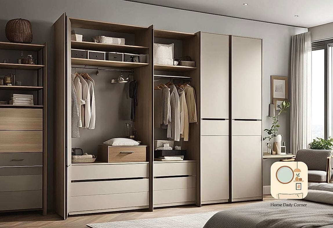 Cupboard with Drawer and Hanging Combo
