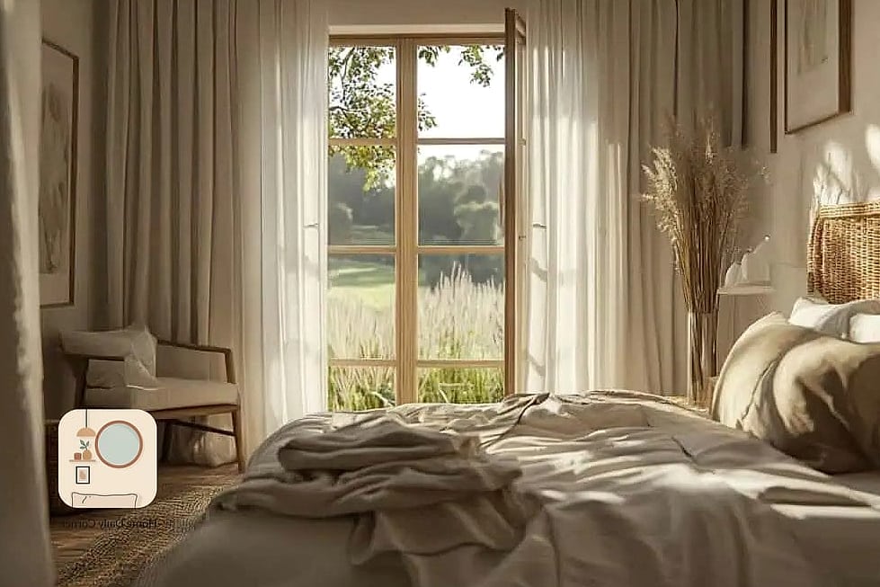 Curtains Hung Close to the Ceiling