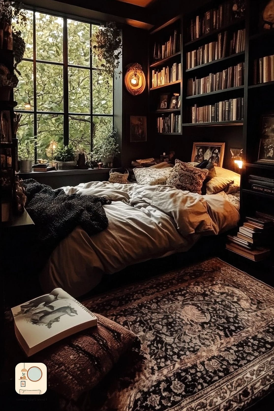 Dark Academia Bookshelf Styling