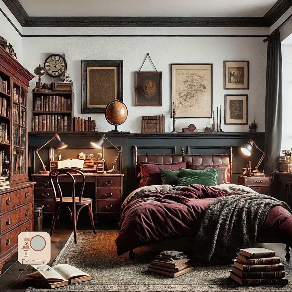 Dark Academia Reading Nook