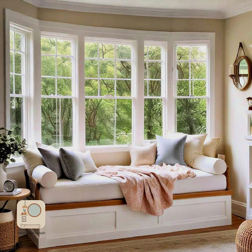 Day Bed Positioned as a Window Seat Substitute