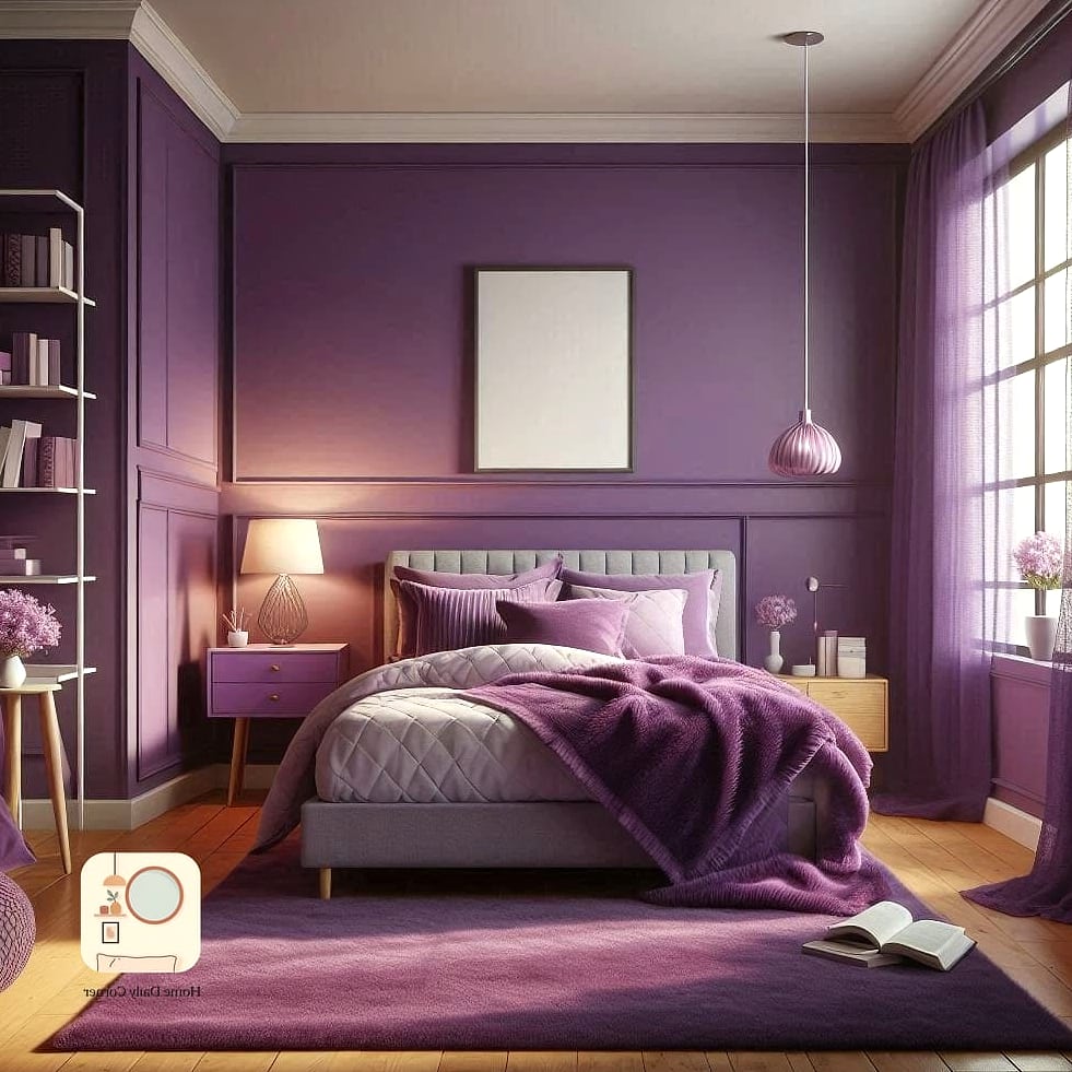 15 Purple Bedroom Decor Ideas to Upgrade Your Home This Weekend 3 Deep Plum Bedding as the Statement Piece